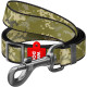 Поводок для собак нейлоновый регулируемый WAUDOG Nylon рисунок "Милитари", S, Ш 15 мм, Дл 152-183 см