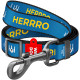 Повідець для собак нейлоновий WAUDOG Nylon малюнок "Патрон", регульований, M, Ш 20 мм, Дл 152-183 см