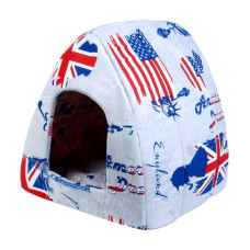 Будиночок-курінь Теремок для собак і кішок, 42х43х50 см