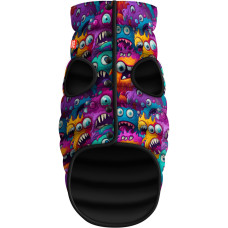 Курточка для собак WAUDOG Clothes рисунок "Зубастые монстры", XS22, В 33-36 см, С 19-22 см