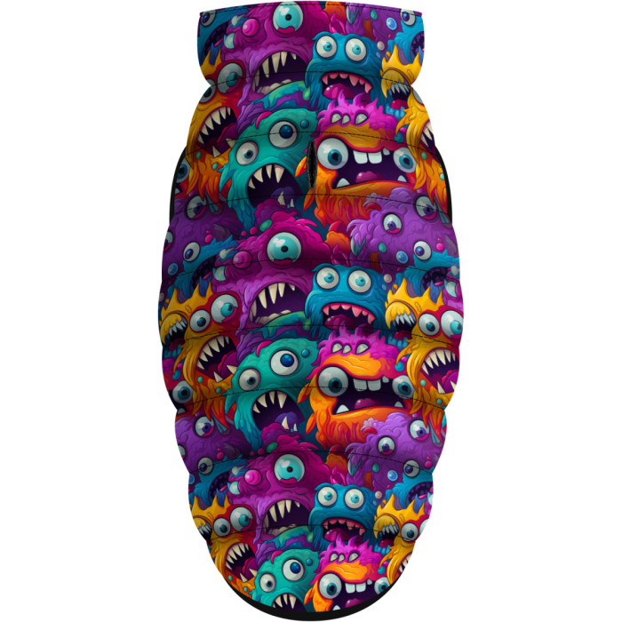 Курточка для собак WAUDOG Clothes рисунок "Зубастые монстры", S30, В 58-62 см, С 42-46 см