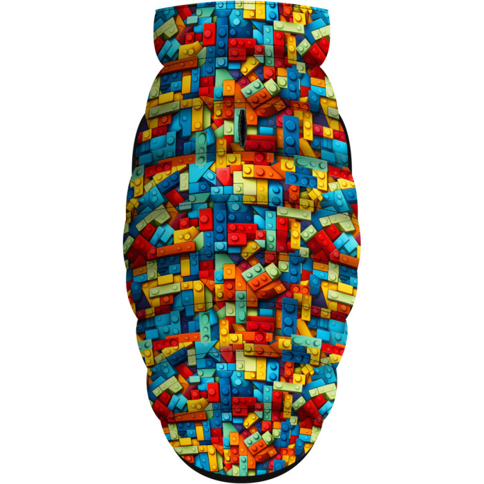 Курточка для собак WAUDOG Clothes рисунок "Блоки", XS22, В 33-36 см, С 19-22 см