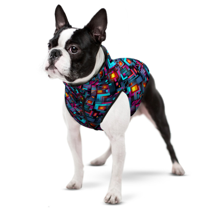 Курточка для собак WAUDOG Clothes рисунок "Бесконечные миры", M45, В 61-65 см, С 38-42 см