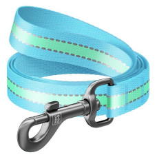 Повідець WAUDOG Nylon, що світиться, Блакитний S 122 см