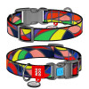 Ошейник WAUDOG Nylon с QR паспортом, рисунок "Витраж", пластиковый фастекс S 25-35 см