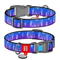 Ошейник WAUDOG Nylon с QR паспортом, рисунок "Ловец снов", пластиковый фастекс S 25-35 см