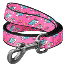 Повідець WAUDOG Nylon малюнок "Єдинороги" M 122 см