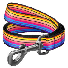 Повідець WAUDOG Nylon малюнок "Лінії 1" S 122 см