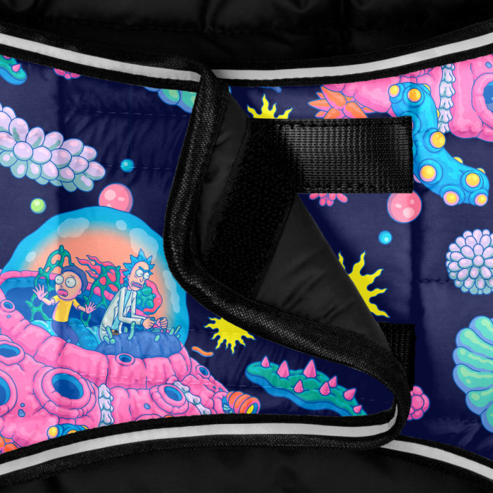 Курточка-накидка для собак WAUDOG Clothes, рисунок "Год и Морти 1", XL, А 47 см, B 68-80 см, С 42-52 см