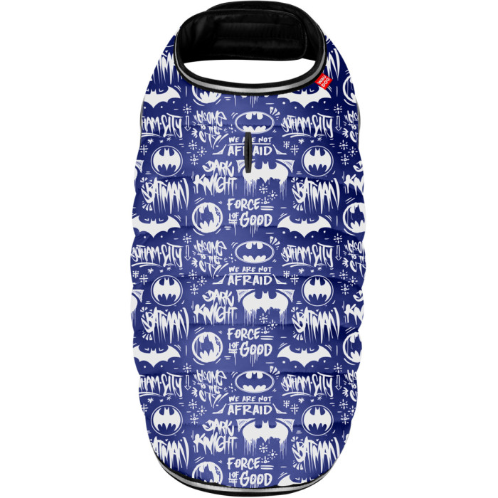 Курточка-накидка для собак WAUDOG Clothes, рисунок "Бэтмен бело-голубой", XS, А 26 см, B 33-41 см, С 18-26 см