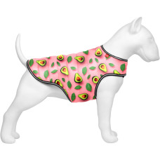 Курточка-накидка для собак WAUDOG Clothes, рисунок "Авокадо на розовом", XXS, А 23 см, B 29-36 см, С 14-20 см