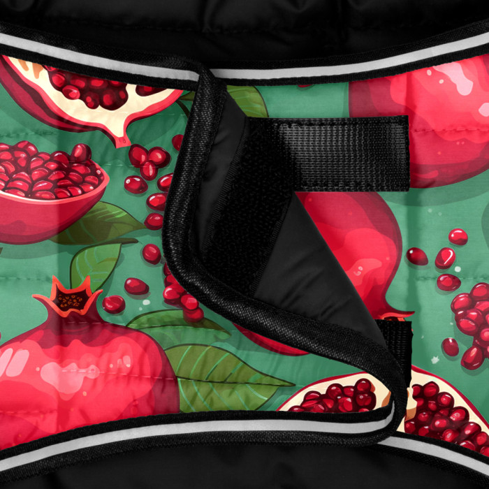 Курточка-накидка для собак WAUDOG Clothes, рисунок "Гранаты", L, А 41 см, B 58-70 см, С 42-52 см