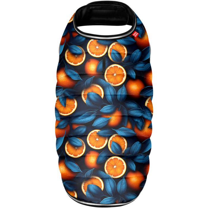 Курточка-накидка для собак WAUDOG Clothes, рисунок "Апельсины", M, А 37 см, B 52-62 см, С 36-47 см