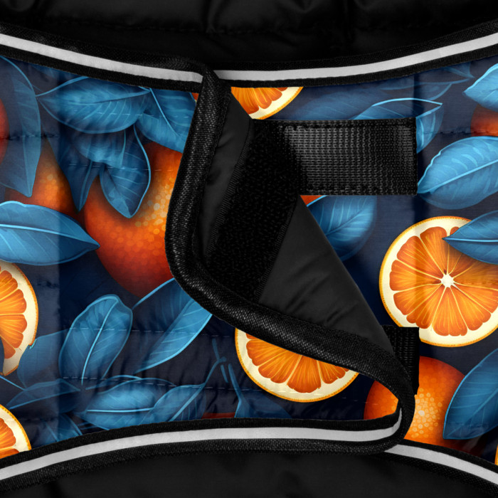 Курточка-накидка для собак WAUDOG Clothes, рисунок "Апельсины", M, А 37 см, B 52-62 см, С 36-47 см