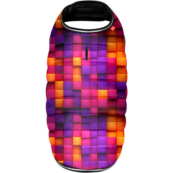 Курточка-накидка для собак WAUDOG Clothes, рисунок "Кубы 3Д", L, А 41 см, B 58-70 см, С 42-52 см