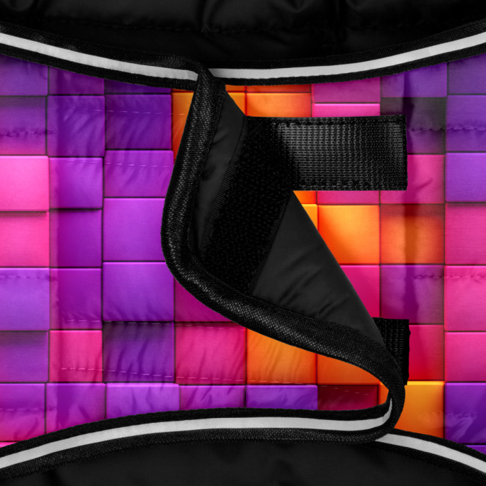 Курточка-накидка для собак WAUDOG Clothes, рисунок "Кубы 3Д", L, А 41 см, B 58-70 см, С 42-52 см