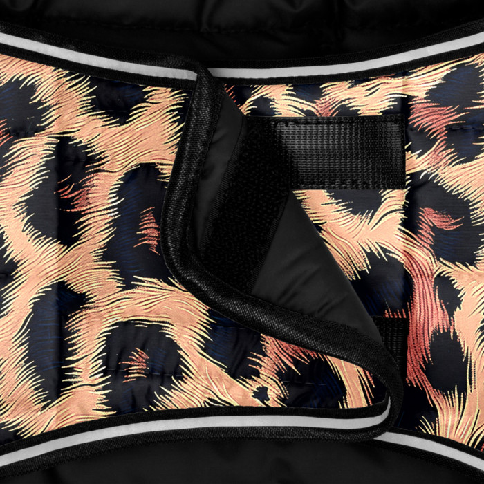 Курточка-накидка для собак WAUDOG Clothes, рисунок "Леопард", S, А 32 см, B 41-51 см, С 25-35 см