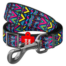 Поводок WAUDOG Nylon, регулируемый, рисунок "Инди", 152-183 см S 15мм