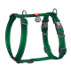 Шлея для собак анатомическая H-образная WAUDOG Nylon Mono с QR-паспортом, светоотражающая, пластиковый фастекс, размер XL, Ш 25 мм, А 60-100 см, В 68-100 см, зеленый
