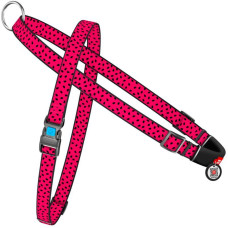 Нейлонова шлейка з ручкою для собак WAUDOG Nylon з QR паспортом, з малюнком Кавун S 45-60 см