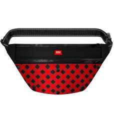 Поясная сумка-бананка WAUDOG с рисунком «Шотландка красная» для корма и аксессуаров