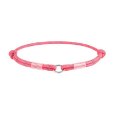 Шнурок для адресника з паракорду WAUDOG Smart ID, світловідбиваючий, рожевий S 25-45 см