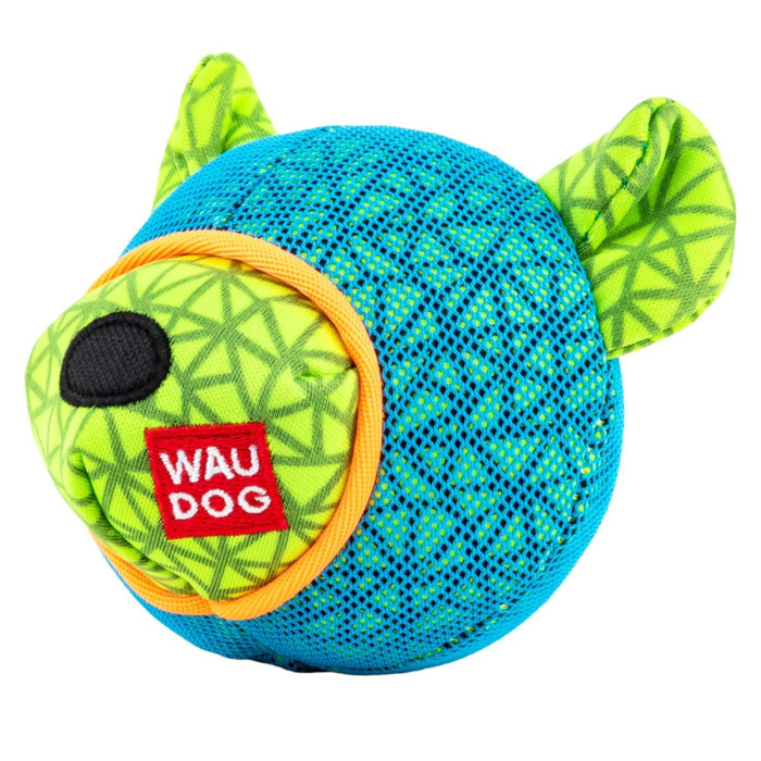 Игрушка для собак WAUDOG Fun,"Мишка", 12 см, 11см, голубой