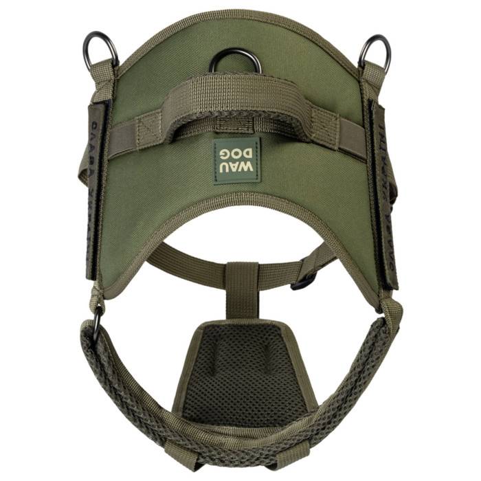 Шлея для службових собак WAUDOG PRO, металевий фастекс, хакі, L, 70-100