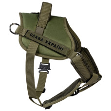 Шлея для службових собак WAUDOG PRO, металевий фастекс, хакі, XS, 35-45 см