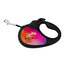 Поводок-рулетка для собак WAUDOG R-leash, рисунок "Конотопские магические войска", XS, до 12 кг, 3 м, светоотражающая лента