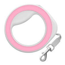 Круглая рулетка WAUDOG для собак мелких и средних пород, розовая XS-M 290 см