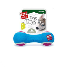 Іграшка для собак Гантель із пищалкою середня GiGwi Catch&fetch, тенісна гума, 18 см