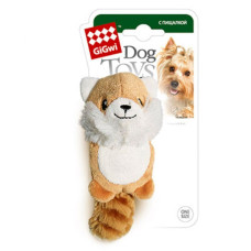 Іграшка для собак Лисичка з 2-ма пищалками GiGwi Plush, плюш, штучне хутро, 9 см