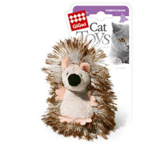 Іграшка для котів Їжачок з брязкальцем GiGwi Catch&Scratch плюш, штучне хутро, 7 см