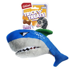 Іграшка для собак Акула для ласощів із пищалкою GiGwi Basic, текстиль, 30 см