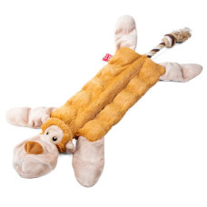 Іграшка для собак Мавпа з пищалками GiGwi Catch&fetch, плюш, мотузка, 34 см
