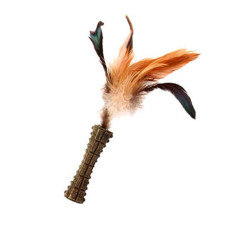 Игрушка для котов Спресованная кошачья мята с пером GiGwi Catnip, перо, кошачья мята, 8 см