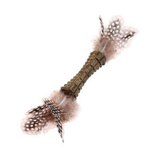 Іграшка для котів Спресована котяча м'ята з пір'ям GiGwi Catnip, перо, котяча м'ята, 8 см