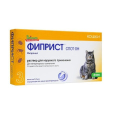 Фиприст спот-он - капли от блох и клещей для кошек ( 3 пип уп.), KRKA