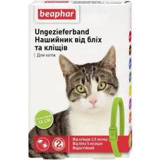 Ошейник от блох и клещей для котов Beaphar Flea&Tick Collar 35 см, салатовый