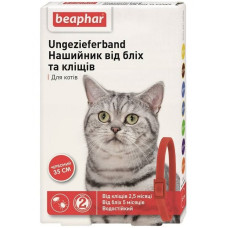 Ошейник от блох и клещей для котов Beaphar Flea&Tick Collar 35 см, красный