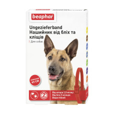 Ошейник от блох и клещей Flea&Tick Collar Beaphar для собак, красный, 65 см 