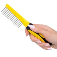 Расческа-гребень 21х4см, 20 зубьев, Bronzedog 