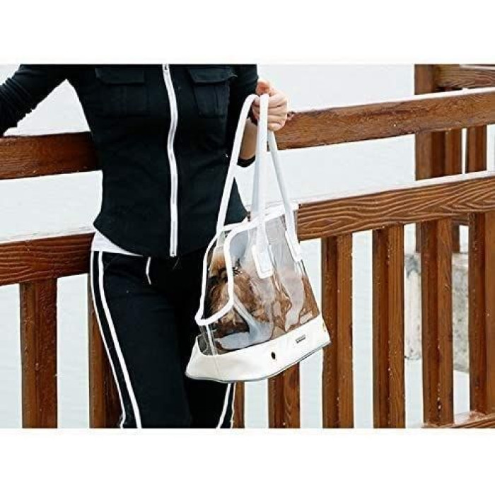 Сумка-переноска DODO, прозрачная с белым