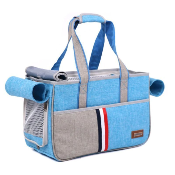 Сумка-переноска для собак и котов DODO 47х20х29см, серо-голубая