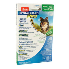 Капли для собак 2,5-6кг от блох, блошиных яиц, клещей и комаров 4в1,  Hartz Ultra Guard