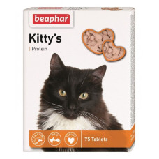 Витаминизированное лакомство для котов Beaphar Kitty's Protein с протеином и рыбой, 75 таб