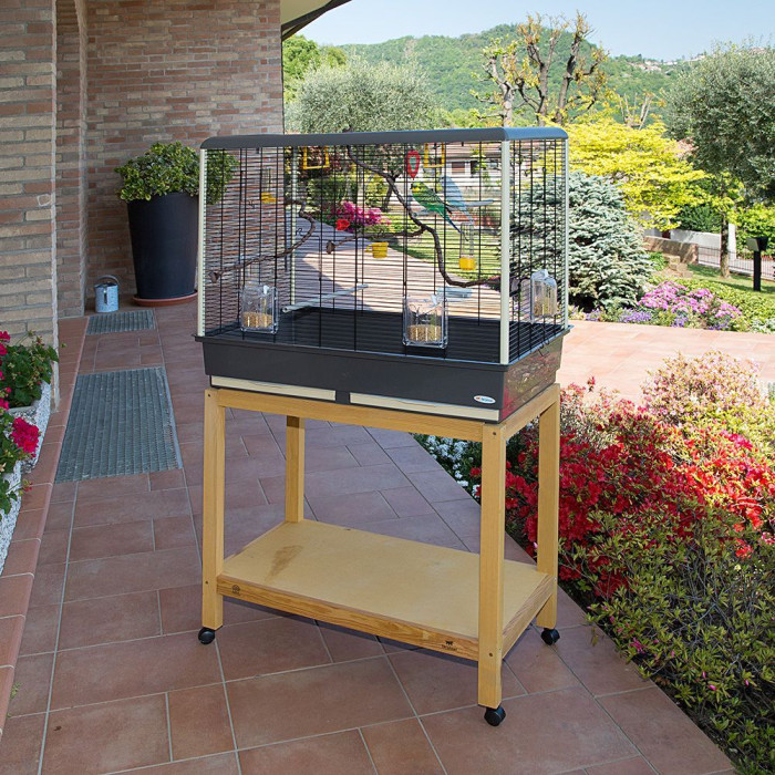 Клетка CAGE PIANO 5 BLACK для канареек, попугаев и других мелких птиц 70 x 38 x h 62 см