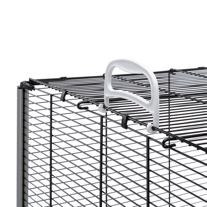 Клітка з підставкою CAGE PLANETA BLACK для канарок, хвилястих папужок та інших дрібних птахів 99,5 x 53 x h 171,5 cm