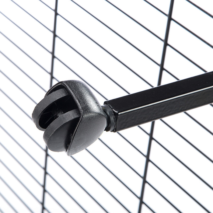 Клітка з підставкою CAGE PLANETA BLACK для канарок, хвилястих папужок та інших дрібних птахів 99,5 x 53 x h 171,5 cm